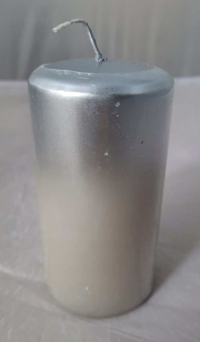 Świeca walec szarosrebrna 57 x 110 mm Euro Kerze