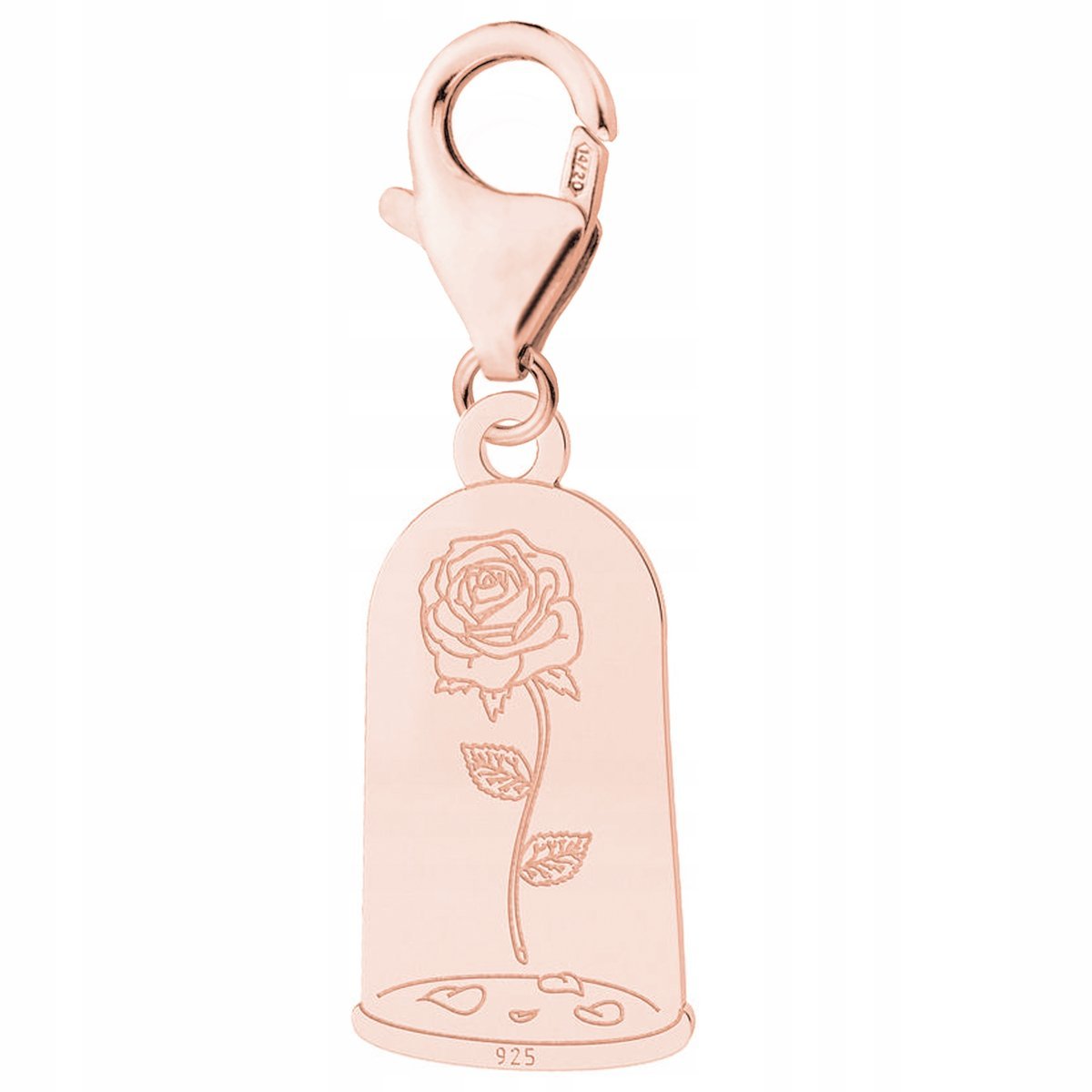 Zawieszka Pozłacana Róża Kwiat Blaszka Kwiatem Flower Tulipan SREBRO 925