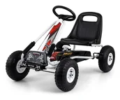 Jeździki dla dzieci - Milly Mally Gokart na pedały Thor White - miniaturka - grafika 1