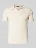 Koszulki męskie - Koszulka polo o kroju slim fit z dekoltem w serek - miniaturka - grafika 1