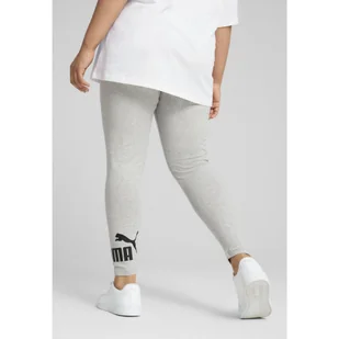 Legginsy damskie z logo No. 1 ESS PUMA Light Gray Heather - Spodnie sportowe damskie - miniaturka - grafika 1