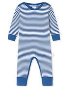 Śpiochy dla niemowląt - Schiesser Baby Anzug Mit Vario Fuß śpioszki dla malucha, Królewski niebieski biały gestreift, 68 - miniaturka - grafika 1