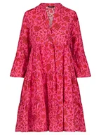 Sukienki - ApartFashion Sukienka damska falbanka, różowa, wielokolorowa, normalna, różowy-wielokolorowy, 44 - miniaturka - grafika 1