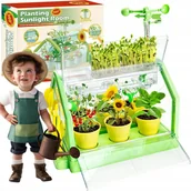 Szklarnie ogrodowe - Mini Ogródek Dla Dzieci - Szklarnia Z Automatycznym Podlewaniem, Termometr I Sadzonki Do Uprawy W Domu - miniaturka - grafika 1