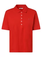 Koszulki i topy damskie - Tommy Hilfiger - Damska koszulka polo, czerwony - miniaturka - grafika 1