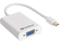 Adaptery i przejściówki - Sandberg 509 05 adapter MiniDP na VGA i audio Biały 509-05 - miniaturka - grafika 1