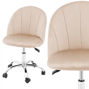 Fotel biurowy, krzesło biurowe KRZESŁO OBROTOWE BIUROWE FOTEL DO BIURKA WELUROWY - Fotele i krzesła biurowe - miniaturka - grafika 3