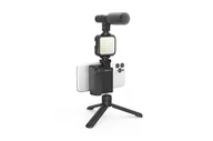 Akcesoria fotograficzne - Uchwyt z mikrofonem i lampą Digipower Follow Me (VLG4) - miniaturka - grafika 1