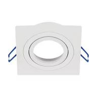 Oprawy, klosze i abażury - Ideus Podstropowa lampa kwadratowa Luba 04043 do przedpokoju biała - miniaturka - grafika 1