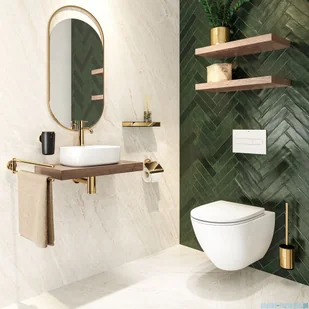 Tiger Cooper Szczotka WC wisząca złota 800557 - Wieszaki łazienkowe - miniaturka - grafika 7