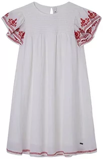 Sukienki - Pepe Jeans Godiva Sukienka Dziewczyny i Dziewczyny, Biały (biały), 12 lat - grafika 1