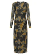 Sukienki - Marie Lund Sukienka damska Kobiety Sztuczne włókno szary|żółty|wielokolorowy wzorzysty, L - miniaturka - grafika 1