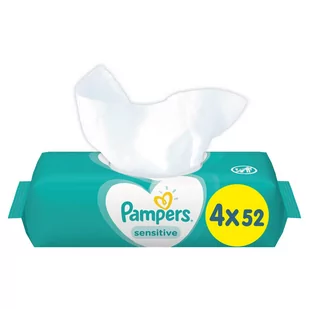 PAMPERS Chusteczki Sensitive 4x52szt 8001841062624 - Chusteczki nawilżane - miniaturka - grafika 1