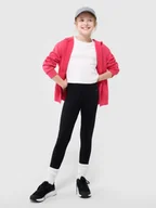 Spodnie i spodenki dla dziewczynek - 4F Legginsy dzianinowe dziewczęce - czarne 158 (12-13 lat) - miniaturka - grafika 1