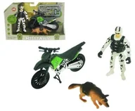 Figurki dla dzieci - Figurka Hipo Żołnierz z motorem i psem H13634 45093 - miniaturka - grafika 1