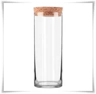 Wazony i flakony - Pojemnik szklany cylinder H-30 cm D-10 cm z pokrywką korkową - miniaturka - grafika 1