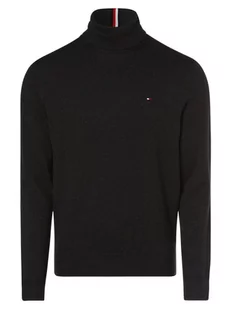 Tommy Hilfiger - Sweter męski z dodatkiem kaszmiru, szary - Swetry męskie - miniaturka - grafika 1