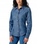 Koszule damskie - Koszula Wrangler SLIM WAISTED BLOUSE 112356470 Vintage Fade XS - miniaturka - grafika 1