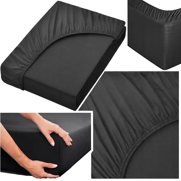 Prześcieradło 100% Bawełna CZESANA 200x220 + 30cm z GUMKĄ na wysoki materac