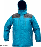 Odzież robocza - CERVA CREMORNE parka - męska zimowa parka, stały kaptur, przedłużony tył, 100% poliester - morski XL - miniaturka - grafika 1