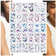 Zabawki kreatywne - TATUAŻE KOLOROWE ZMYWALNE DLA DZIECI MOTYL MOTYLE MIX 30 WZORÓW - miniaturka - grafika 1