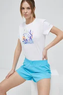 Koszulki sportowe damskie - Columbia t-shirt sportowy Sun Trek kolor biały - miniaturka - grafika 1