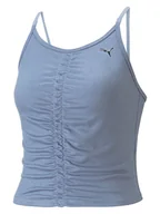 Koszulki sportowe damskie - Puma Top sportowy "Studio Foundation" w kolorze błękitnym - miniaturka - grafika 1