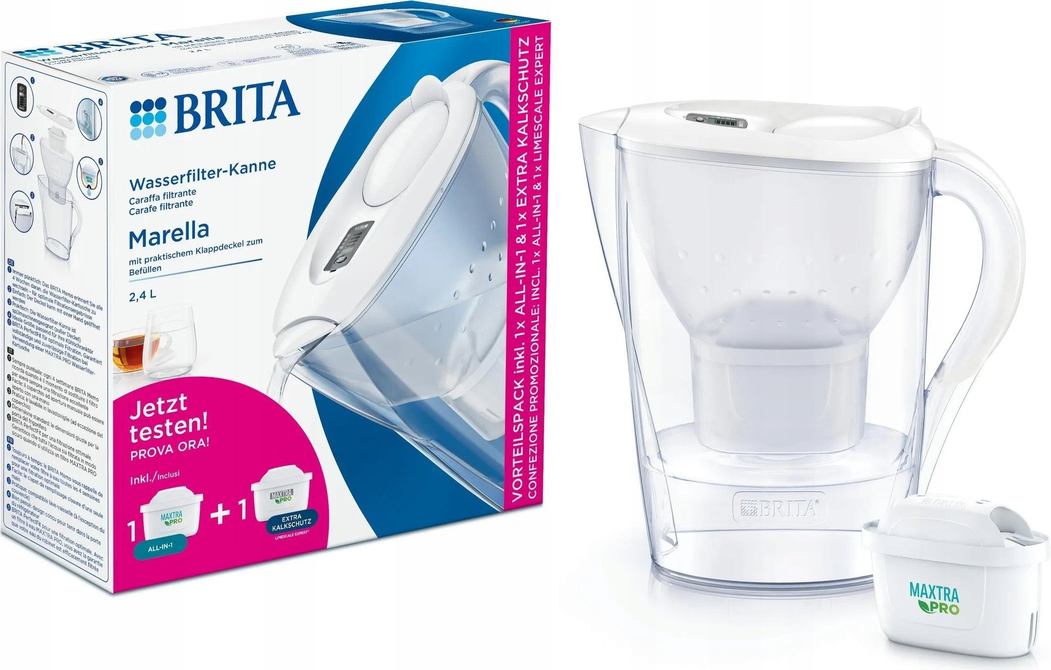 Brita Marella white incl. 1x ALL-in-1, 1x extra lime
