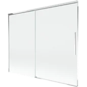 Parawany nawannowe - Mexen Rox parawan nawannowy 2-skrzydłowy rozsuwany 190 x 150 cm, transparent, chrom - 8C9-190-001-01-00 - miniaturka - grafika 1