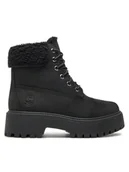 Botki damskie - Timberland Trapery Stone Street TB0A2PU6W051 Czarny - miniaturka - grafika 1