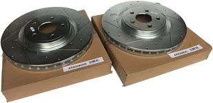 Przednie klocki Z26 + WIERCONE nacinane tarcze hamulcowe POWERSTOP Dodge Durango SRT 6,4 V8 - Tarcze hamulcowe - miniaturka - grafika 15
