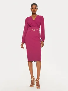 Rinascimento Sukienka koktajlowa CFC0120006003 Bordowy Regular Fit - Sukienki - miniaturka - grafika 1