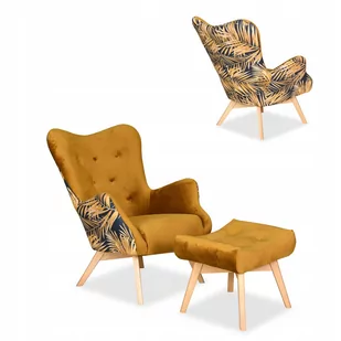 Fotel skandynawski Luna z podnóżkiem Family Meble - Fotele - miniaturka - grafika 1