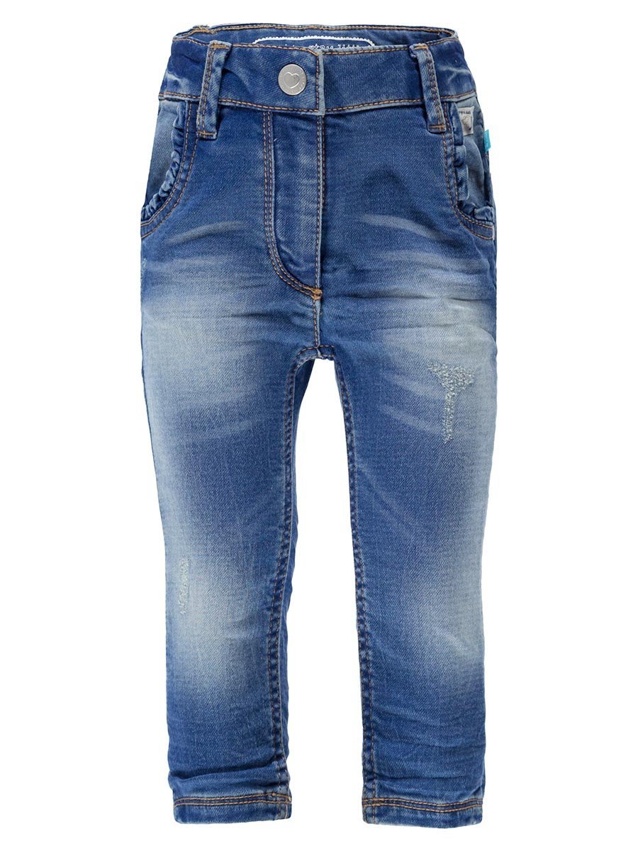 Jeansy dziewczęce z przetarciami niebieskie Lief r.104