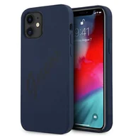 Szkła hartowane na telefon - Guess GUHCP12SLSVSBL iPhone 12 mini5,4" niebieski/blue hardcase Script Vintage - miniaturka - grafika 1