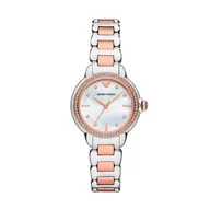 Zegarki damskie - Zegarek Emporio Armani Mia AR11569 Silver/Rose gold - miniaturka - grafika 1