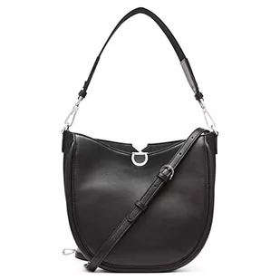 Calvin Klein Damska torba na ramię Crisell Crescent torba na ramię, czarna/srebrna, czarny/srebrny - Torebki damskie - miniaturka - grafika 1