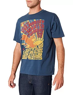 Wrangler Koszulka męska, Niebieski (Ciemny Denim, S - Koszulki męskie - miniaturka - grafika 1