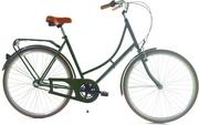 Rowery - Dallas Bike Holland City 3spd 28 cali Damski Zielony z brązem - miniaturka - grafika 1