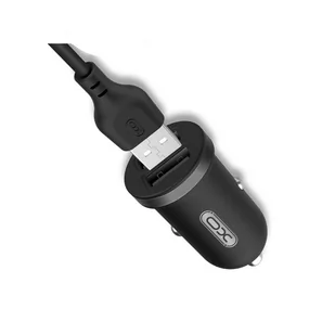 Xo Ładowarka samochodowa TZ08 czarna 2USB plus kab - Ładowarki samochodowe - miniaturka - grafika 2