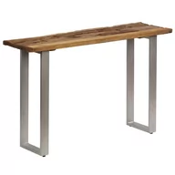 Konsole i sekretarzyki - vidaXL Stolik konsola drewno z odzysku i stal 120 x 35 x 76 cm 246290 - miniaturka - grafika 1