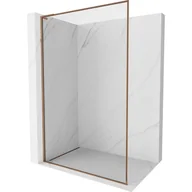 Ścianki i drzwi prysznicowe - Mexen Kioto-XF L ścianka prysznicowa Walk-in z ramką 70 x 202 cm, transparent 10 mm, różowe złoto - 800-070-174-60-00-XF - miniaturka - grafika 1