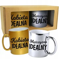 Kubki - ZESTAW DLA PARY ZŁOTY SREBRNY KUBEK WALENTYNKI Y4 - miniaturka - grafika 1