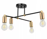 Lampy sufitowe - ﻿LAMPA WISZĄCA SUFITOWA ŻYRANDOL PLAFON biały złoty - miniaturka - grafika 1