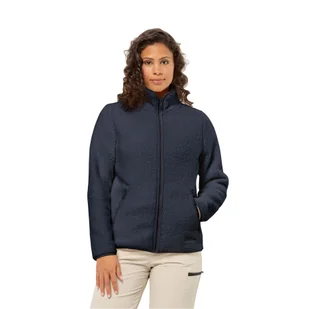 Ciepły polar damski Jack Wolfskin HIGH CURL JACKET W night blue - XS - Kurtki damskie - miniaturka - grafika 1