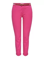Spodnie damskie - ONLY Damskie spodnie chinosy Onlbiana Cotton Belt Chino Cc PNT, różowy, 38W / 32L - miniaturka - grafika 1