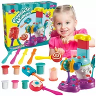 Masy plastyczne - Ciastolina Zestaw Kreatywny Lodziarnia z maszynką Masa plastyczna x5 tub - miniaturka - grafika 1