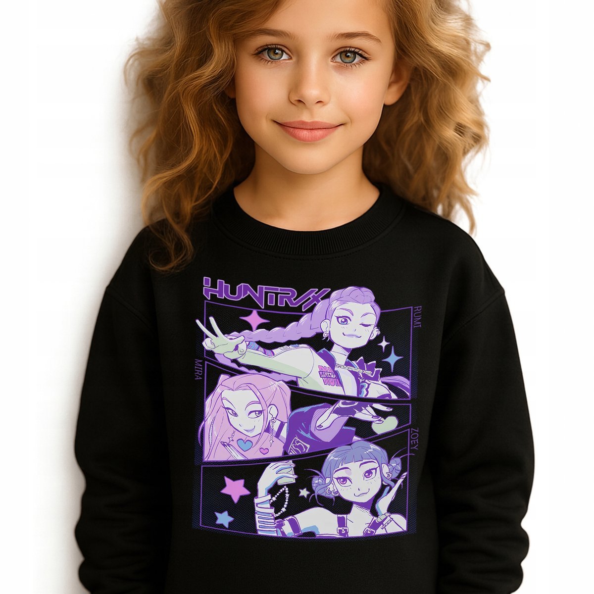 Bluza Dziecięca Czarna RUMI MIRA ZOEY Do Szkoły K-pop Muzyka Wz Rozm 116 cm