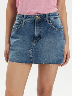 Lee Spódnica jeansowa 112349008 Niebieski Regular Fit - Spódnice - miniaturka - grafika 1