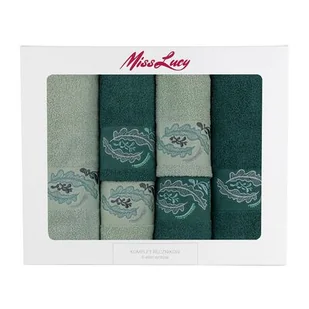 Ręczniki Miss Lucy zestaw 6 ręczników 3 wielkości zielony - Ręczniki - miniaturka - grafika 1